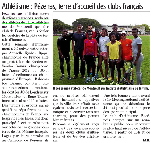 athletisme pezenas terre accueil des clubs