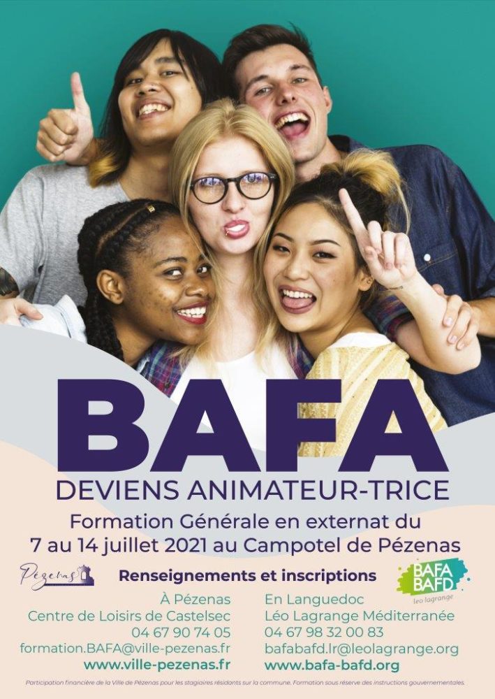 Formation BAFA à Pézenas : encadrement centre de loisirs ou colonie de vacances