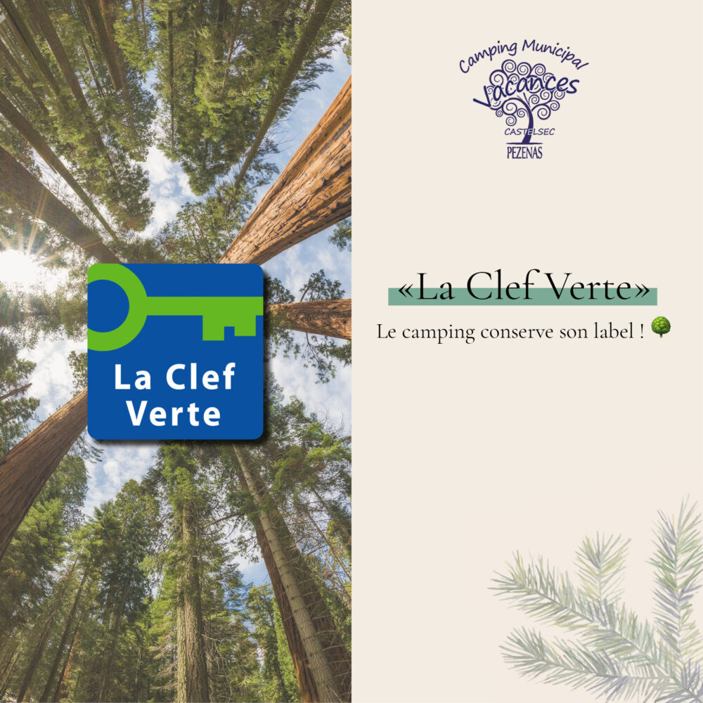 Notre camping conserve son label La Clef Verte